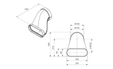 Load image into Gallery viewer, EFRV BORA Ecotube bridge flat round offset incl. sealing material
